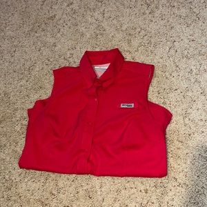 Columbia PFG Button Tank size XSmall Hot pink
